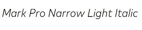 Mark Pro Narrow Light Italic
