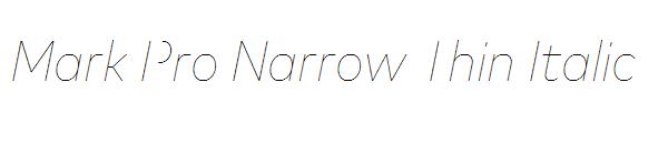Mark Pro Narrow Thin Italic