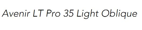 Avenir LT Pro 35 Light Oblique