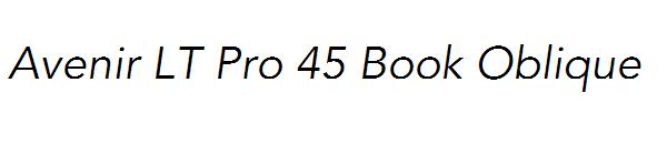 Avenir LT Pro 45 Book Oblique