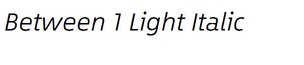 Between 1 Light Italic