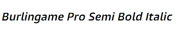 Burlingame Pro Semi Bold Italic