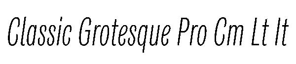 Classic Grotesque Pro Cm Lt It