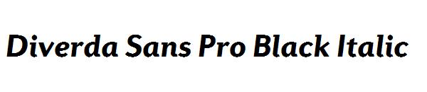 Diverda Sans Pro Black Italic