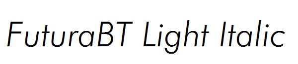 FuturaBT Light Italic