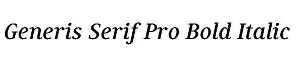Generis Serif Pro Bold Italic
