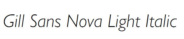 Gill Sans Nova Light Italic