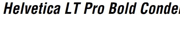 Helvetica LT Pro Bold Condensed Oblique