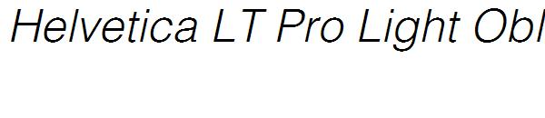 Helvetica LT Pro Light Oblique