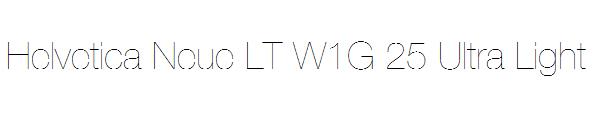Helvetica Neue LT W1G 25 Ultra Light