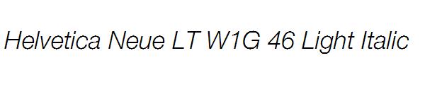 Helvetica Neue LT W1G 46 Light Italic