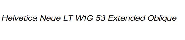 Helvetica Neue LT W1G 53 Extended Oblique