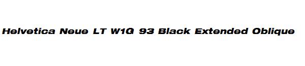 Helvetica Neue LT W1G 93 Black Extended Oblique
