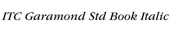 ITC Garamond Std Book Italic