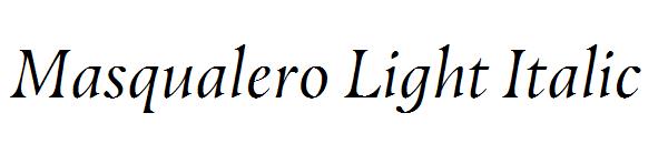Masqualero Light Italic