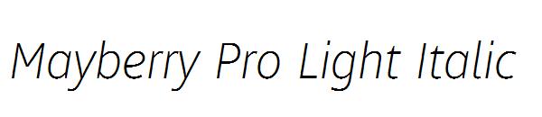 Mayberry Pro Light Italic