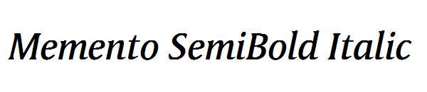 Memento SemiBold Italic