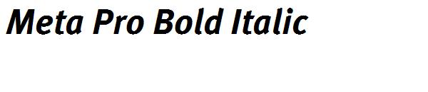 Meta Pro Bold Italic
