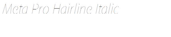 Meta Pro Hairline Italic