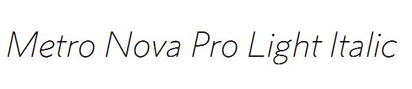 Metro Nova Pro Light Italic