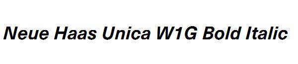 Neue Haas Unica W1G Bold Italic