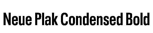 Neue Plak Condensed Bold