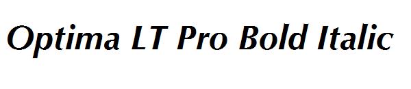 Optima LT Pro Bold Italic