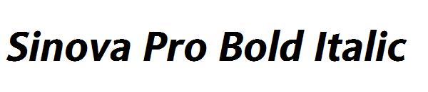 Sinova Pro Bold Italic