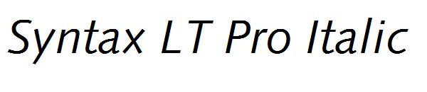 Syntax LT Pro Italic