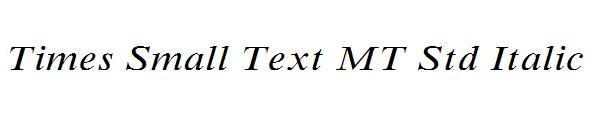 Times Small Text MT Std Italic