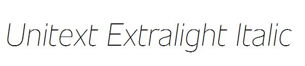 Unitext Extralight Italic