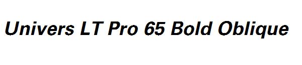 Univers LT Pro 65 Bold Oblique
