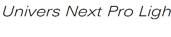 Univers Next Pro Light Extended Italic
