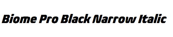Biome Pro Black Narrow Italic