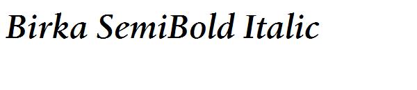 Birka SemiBold Italic