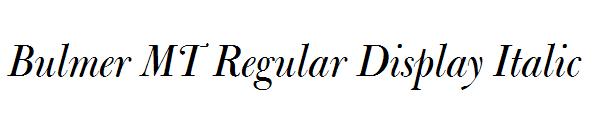 Bulmer MT Regular Display Italic