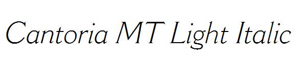 Cantoria MT Light Italic