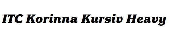 ITC Korinna Kursiv Heavy