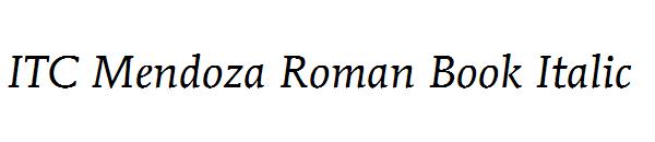 ITC Mendoza Roman Book Italic