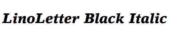 LinoLetter Black Italic