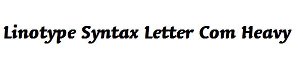 Linotype Syntax Letter Com Heavy