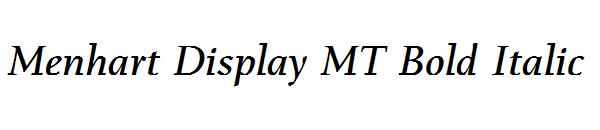 Menhart Display MT Bold Italic