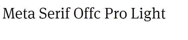Meta Serif Offc Pro Light
