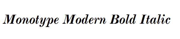 Monotype Modern Bold Italic