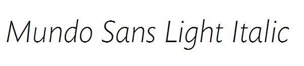 Mundo Sans Light Italic