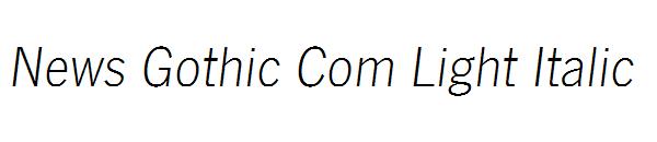 News Gothic Com Light Italic