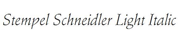 Stempel Schneidler Light Italic