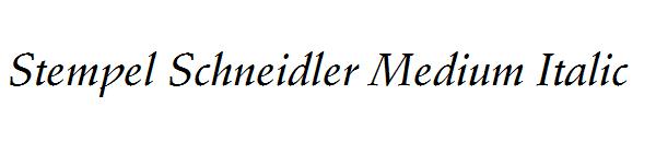 Stempel Schneidler Medium Italic
