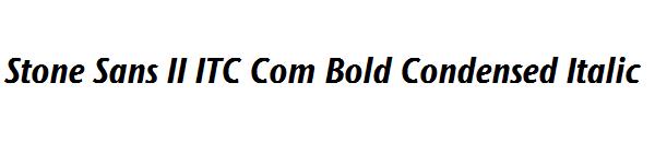 Stone Sans II ITC Com Bold Condensed Italic
