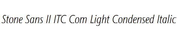 Stone Sans II ITC Com Light Condensed Italic